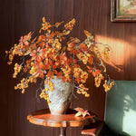 Warm Terracotta Fortune Cluster Artificial Flower Arrangement realistic artificial flower arrangement – product view 4