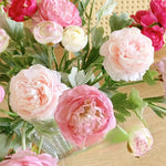 Vintage Ranunculus Ensemble Artificial Flower Arrangement realistic artificial flower arrangement – product view 4