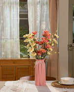 Pastel Yellow & Pink Azalea Artificial Flower Arrangement realistic artificial flower arrangement – product view 9
