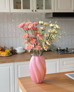 Pastel Yellow & Pink Azalea Artificial Flower Arrangement realistic artificial flower arrangement – product view 10