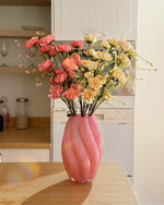 Pastel Yellow & Pink Azalea Artificial Flower Arrangement realistic artificial flower arrangement – product view 11