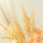 Artificial Flower Arrangement - Peach Hydrangea & Neutral Pampas Grass realistic artificial flower arrangement – product view