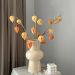 Faux Physalis Flower Arrangement - Light Orange (3 Stems) realistic artificial flower arrangement – product view 5