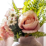 Blush Romance Pink Rose Hydrangea and Daisy Artificial Flower Arrangement realistic artificial flower arrangement – product v