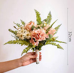 Blush Romance Pink Rose Hydrangea and Daisy Artificial Flower Arrangement realistic artificial flower arrangement – product v