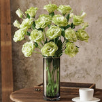 Elegant Green Lisianthus Artificial Flower Arrangement realistic artificial flower arrangement – product view 5