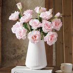 Elegant Pink Lisianthus Artificial Flower Arrangement realistic artificial flower arrangement – product view 4