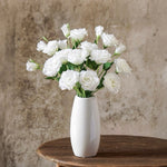 Elegant White Lisianthus Artificial Flower Arrangement realistic artificial flower arrangement