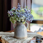 Elegant Blue-Purple Faux Blueberry & Berry Branch Arrangement realistic artificial flower arrangement – product view 2