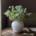 Elegant Green Faux Blueberry & Berry Branch Arrangement realistic artificial flower arrangement