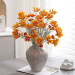 Orange Cosmos Artificial Flower Arrangement realistic artificial flower arrangement – product view 2