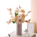 Champagne Pink Peony Artificial Flower Arrangement realistic artificial flower arrangement – product view 3