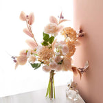 Champagne Pink Peony Artificial Flower Arrangement realistic artificial flower arrangement – product view 4