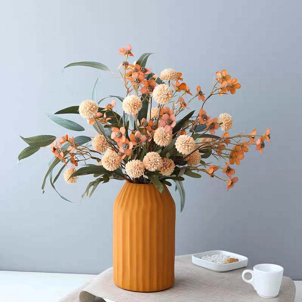 Autumn Wildflower & Dandelion Artificial Flower Arrangement realistic artificial flower arrangement