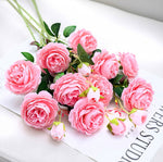 Elegant Blush Pink & Cream English Rose Artificial Flower Arrangement with Luxe Realism realistic artificial flower arrangeme