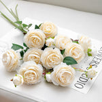 Elegant Blush Pink & Cream English Rose Artificial Flower Arrangement with Luxe Realism realistic artificial flower arrangeme