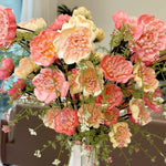 Pastel Yellow & Pink Azalea Artificial Flower Arrangement realistic artificial flower arrangement – product view 4