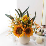 Sunny Splendor Sunflower Artificial Flower Arrangement realistic artificial flower arrangement – product view 5
