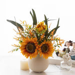 Sunny Splendor Sunflower Artificial Flower Arrangement realistic artificial flower arrangement – product view 6