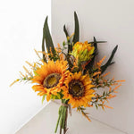 Sunny Splendor Sunflower Artificial Flower Arrangement realistic artificial flower arrangement – product view 3