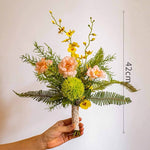 Whimsical Wildflower & Foliage Artificial Flower Arrangement realistic artificial flower arrangement – product view 3