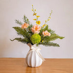 Whimsical Wildflower & Foliage Artificial Flower Arrangement realistic artificial flower arrangement