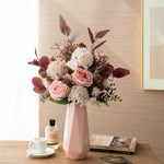 Blush Romance Luxe Pink Artificial Flower Arrangement realistic artificial flower arrangement – product view 4