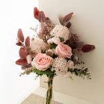 Blush Romance Luxe Pink Artificial Flower Arrangement realistic artificial flower arrangement – product view 6