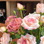 Blush Rose Symphony Artificial Flower Arrangement realistic artificial flower arrangement – product view 6