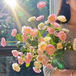 Champagne Blush Ranunculus Elegance Artificial Flower Arrangement realistic artificial flower arrangement – product view 6