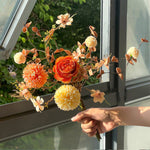 Autumn Spherical Bloom Artificial Flower Arrangement realistic artificial flower arrangement – product view 7