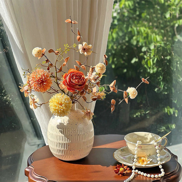 Autumn Spherical Bloom Artificial Flower Arrangement realistic artificial flower arrangement