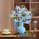 Nordic Sky Blue Lily Artificial Flower Arrangement realistic artificial flower arrangement – product view 2