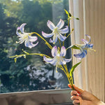 Nordic Sky Blue Lily Artificial Flower Arrangement realistic artificial flower arrangement – product view 7