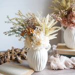 Faux Mixed Floral Bouquet - Cream and Orange (Multiple Stems) realistic artificial flower arrangement