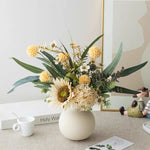 Rustic Charm Artificial Flower Arrangement - Creamy Hues realistic artificial flower arrangement – product view 4