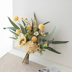 Rustic Charm Artificial Flower Arrangement - Creamy Hues realistic artificial flower arrangement – product view 2