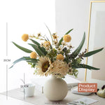 Rustic Charm Artificial Flower Arrangement - Creamy Hues realistic artificial flower arrangement – product view 3