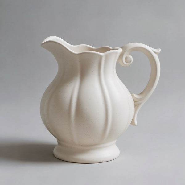 Speckled Ceramic Vase - Creamy White decorative vase for artificial flowers