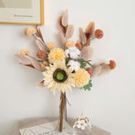 Artificial Flower Arrangement - Sunflower & Autumn Blooms realistic artificial flower arrangement – product view 4