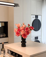 Blush & Coral Rose Bouquet Artificial Flower Arrangement realistic artificial flower arrangement – product view 2