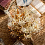 Artificial Flower Arrangement - Neutral Tones Protea & Foliage realistic artificial flower arrangement – product view 4