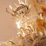 Artificial Flower Arrangement - Neutral Tones Protea & Foliage realistic artificial flower arrangement – product view 5