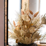 Artificial Flower Arrangement - Neutral Tones Protea & Foliage realistic artificial flower arrangement – product view 6