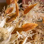 Artificial Flower Arrangement - Neutral Tones Protea & Foliage realistic artificial flower arrangement – product view 7