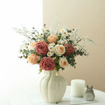Luxe Blush Serenity Ensemble Artificial Flower Arrangement realistic artificial flower arrangement – product view 2