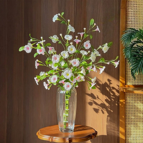 Luxury Blush Morning Glory Artificial Flower Arrangement realistic artificial flower arrangement