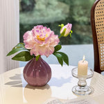 Ethereal Lavender Peony Onion Vase Artificial Flower Arrangement realistic artificial flower arrangement – product view 5