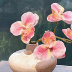 Soft Blush Phalaenopsis Artificial Flower Arrangement realistic artificial flower arrangement – product view 4