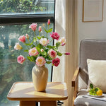 Elegant Blush Lisianthus Artificial Flower Arrangement realistic artificial flower arrangement – product view 7